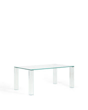 Load image into Gallery viewer, Adularia table in clear tempered glass 160 x 90cm - image 4