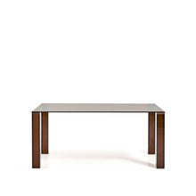 Load image into Gallery viewer, Adularia table in brown tempered glass 160 x 90cm