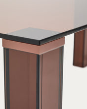 Load image into Gallery viewer, Adularia table in brown tempered glass 160 x 90cm - image 7