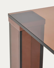 Load image into Gallery viewer, Adularia table in brown tempered glass 160 x 90cm - image 8