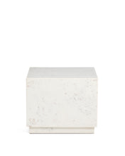 Load image into Gallery viewer, Sorein side table in white marble 50 x 50 cm