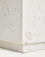 Load image into Gallery viewer, Sorein side table in white marble 50 x 50 cm - image 5