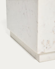 Load image into Gallery viewer, Sorein side table in white marble 50 x 50 cm - image 6