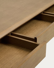 Load image into Gallery viewer, Arelida table in oak veneer and solid oak wood with light brown finish 220 x 100 cm FSC Mix Credit - image 7