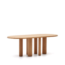 Load image into Gallery viewer, Mailen oval table in ash wood veneer with natural finish, Ø 220 x 105 cm - image 3