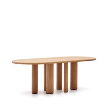 Load image into Gallery viewer, Mailen oval table in ash wood veneer with natural finish, Ø 220 x 105 cm - image 4