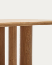 Load image into Gallery viewer, Mailen oval table in ash wood veneer with natural finish, Ø 220 x 105 cm - image 7