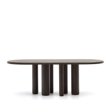 Load image into Gallery viewer, Mailen oval table in ash wood veneer with dark finish, Ø 220 x 105 cm