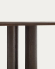 Load image into Gallery viewer, Mailen oval table in ash wood veneer with dark finish, Ø 220 x 105 cm - image 8