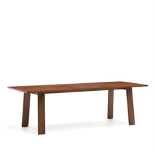 Load image into Gallery viewer, Arlen extendable table in solid oak wood and veneer with a walnut finish 200(250) 95 cm FSC Mix Credit - image 7