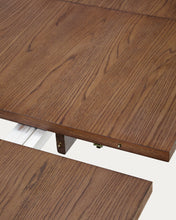 Load image into Gallery viewer, Arlen extendable table in solid oak wood and veneer with a walnut finish 200(250) 95 cm FSC Mix Credit - image 13