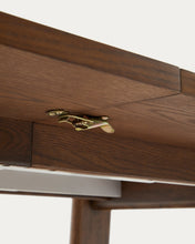 Load image into Gallery viewer, Arlen extendable table in solid oak wood and veneer with a walnut finish 200(250) 95 cm FSC Mix Credit - image 14