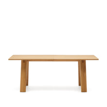 Load image into Gallery viewer, Arlen extendable table in solid oak wood and veneer with a natural finish 200(250)x95cm FSC Mix Credit - image 2
