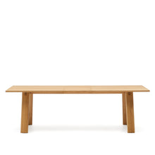 Load image into Gallery viewer, Arlen extendable table in solid oak wood and veneer with a natural finish 200(250)x95cm FSC Mix Credit - image 3