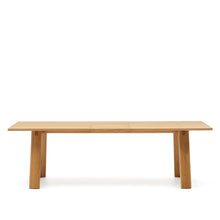 Load image into Gallery viewer, Arlen extendable table in solid oak wood and veneer with a natural finish 200(250)x95cm FSC Mix Credit - image 4