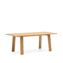 Load image into Gallery viewer, Arlen extendable table in solid oak wood and veneer with a natural finish 200(250)x95cm FSC Mix Credit - image 5