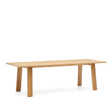Load image into Gallery viewer, Arlen extendable table in solid oak wood and veneer with a natural finish 200(250)x95cm FSC Mix Credit - image 7