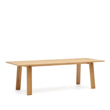 Load image into Gallery viewer, Arlen extendable table in solid oak wood and veneer with a natural finish 200(250)x95cm FSC Mix Credit - image 8