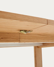 Load image into Gallery viewer, Arlen extendable table in solid oak wood and veneer with a natural finish 200(250)x95cm FSC Mix Credit - image 14