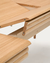 Load image into Gallery viewer, Lenon extendable table in natural FSC Mix Credit solid oak wood and veneer 200(280)x90 - image 15