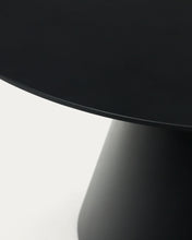 Load image into Gallery viewer, Wilshire tempered glass and metal table with a matte black finish, Ø 120 cm - image 4