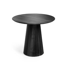 Load image into Gallery viewer, Jeanette round solid white cedar wood table in black, Ø 90 cm