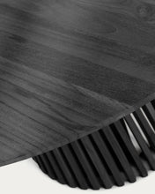 Load image into Gallery viewer, Jeanette round solid white cedar wood table in black, Ø 90 cm - image 4