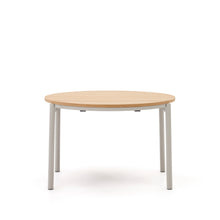 Load image into Gallery viewer, Montuiri extendable round table in oak veneer and steel legs with grey finish, Ø 120 (200) cm - image 2