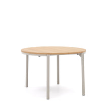 Load image into Gallery viewer, Montuiri extendable round table in oak veneer and steel legs with grey finish, Ø 120 (200) cm - image 3