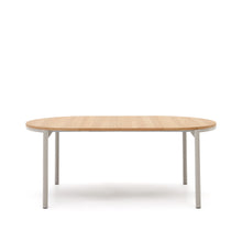 Load image into Gallery viewer, Montuiri extendable round table in oak veneer and steel legs with grey finish, Ø 120 (200) cm - image 5
