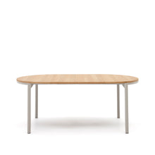 Load image into Gallery viewer, Montuiri extendable round table in oak veneer and steel legs with grey finish, Ø 120 (200) cm - image 6