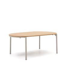 Load image into Gallery viewer, Montuiri extendable round table in oak veneer and steel legs with grey finish, Ø 120 (200) cm - image 7