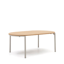 Load image into Gallery viewer, Montuiri extendable round table in oak veneer and steel legs with grey finish, Ø 120 (200) cm - image 8