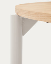 Load image into Gallery viewer, Montuiri extendable round table in oak veneer and steel legs with grey finish, Ø 120 (200) cm - image 12