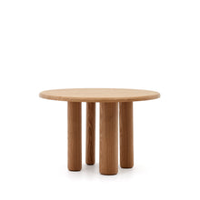 Load image into Gallery viewer, Mailen round table in ash wood veneer with natural finish, Ø 120 cm - image 2