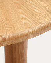 Load image into Gallery viewer, Mailen round table in ash wood veneer with natural finish, Ø 120 cm - image 6