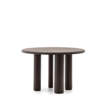 Load image into Gallery viewer, Mailen round table in ash wood veneer with dark finish, Ø 120 cm