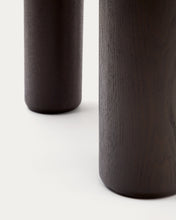Load image into Gallery viewer, Mailen round table in ash wood veneer with dark finish, Ø 120 cm - image 7