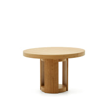 Load image into Gallery viewer, Artis extendable round table in solid wood and oak veneer, 120 (170) cm x 80 cm FSC 100%
