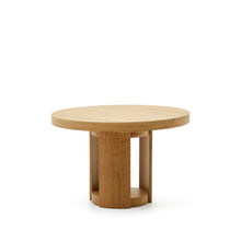 Load image into Gallery viewer, Artis extendable round table in solid wood and oak veneer, 120 (170) cm x 80 cm FSC 100% - image 2