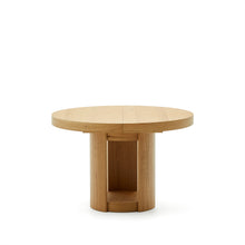 Load image into Gallery viewer, Artis extendable round table in solid wood and oak veneer, 120 (170) cm x 80 cm FSC 100% - image 5