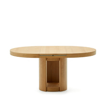 Load image into Gallery viewer, Artis extendable round table in solid wood and oak veneer, 120 (170) cm x 80 cm FSC 100% - image 7