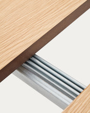 Load image into Gallery viewer, Montuiri round extendable table in oak veneer and with steel legs in a grey finish, Ø90(170) cm - image 11