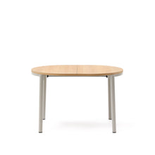 Load image into Gallery viewer, Montuiri extendable table in oak veneer and with steel legs in a grey finish, 120(200) x 90 cm