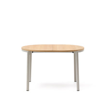 Load image into Gallery viewer, Montuiri extendable table in oak veneer and with steel legs in a grey finish, 120(200) x 90 cm - image 2