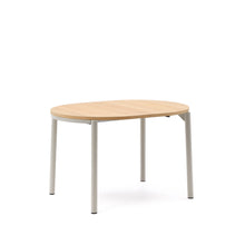 Load image into Gallery viewer, Montuiri extendable table in oak veneer and with steel legs in a grey finish, 120(200) x 90 cm - image 3