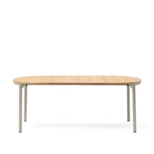 Load image into Gallery viewer, Montuiri extendable table in oak veneer and with steel legs in a grey finish, 120(200) x 90 cm - image 5