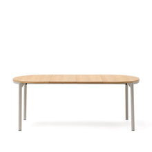 Load image into Gallery viewer, Montuiri extendable table in oak veneer and with steel legs in a grey finish, 120(200) x 90 cm - image 6