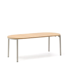 Load image into Gallery viewer, Montuiri extendable table in oak veneer and with steel legs in a grey finish, 120(200) x 90 cm - image 7