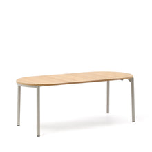 Load image into Gallery viewer, Montuiri extendable table in oak veneer and with steel legs in a grey finish, 120(200) x 90 cm - image 8